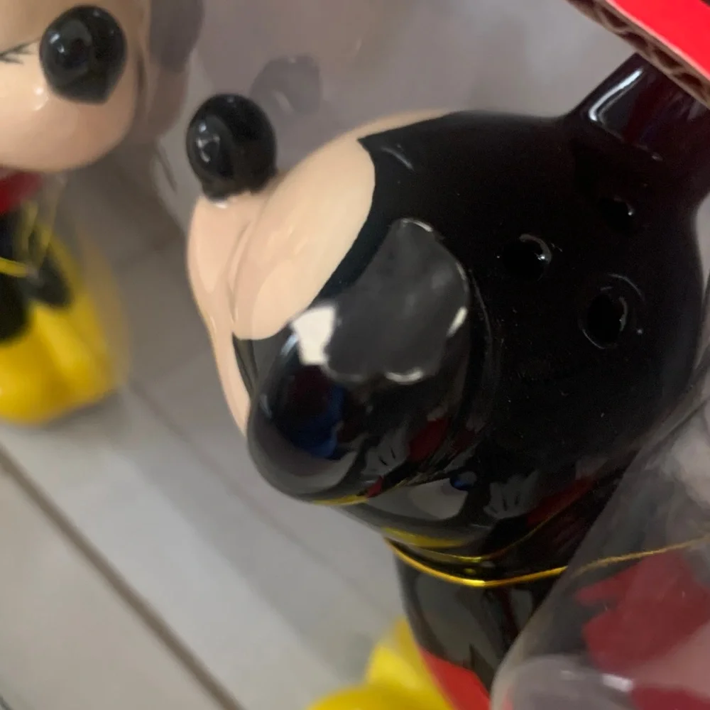 Disney Mickey & Minnie Ceramic Shakers - Red, Black, Yellow